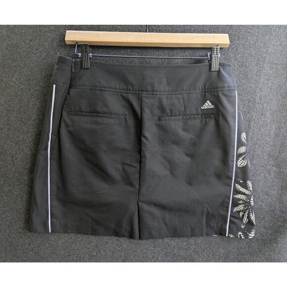 Adidas Climacool Black Floral SKORT, SZ 2 Pockets, Zipper Side, 100% Poly - Picture 2 of 8
